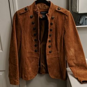 Suede military style jacket